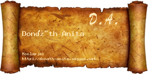 Donáth Anita névjegykártya